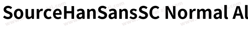 SourceHanSansSC Normal Alphabetic字体转换